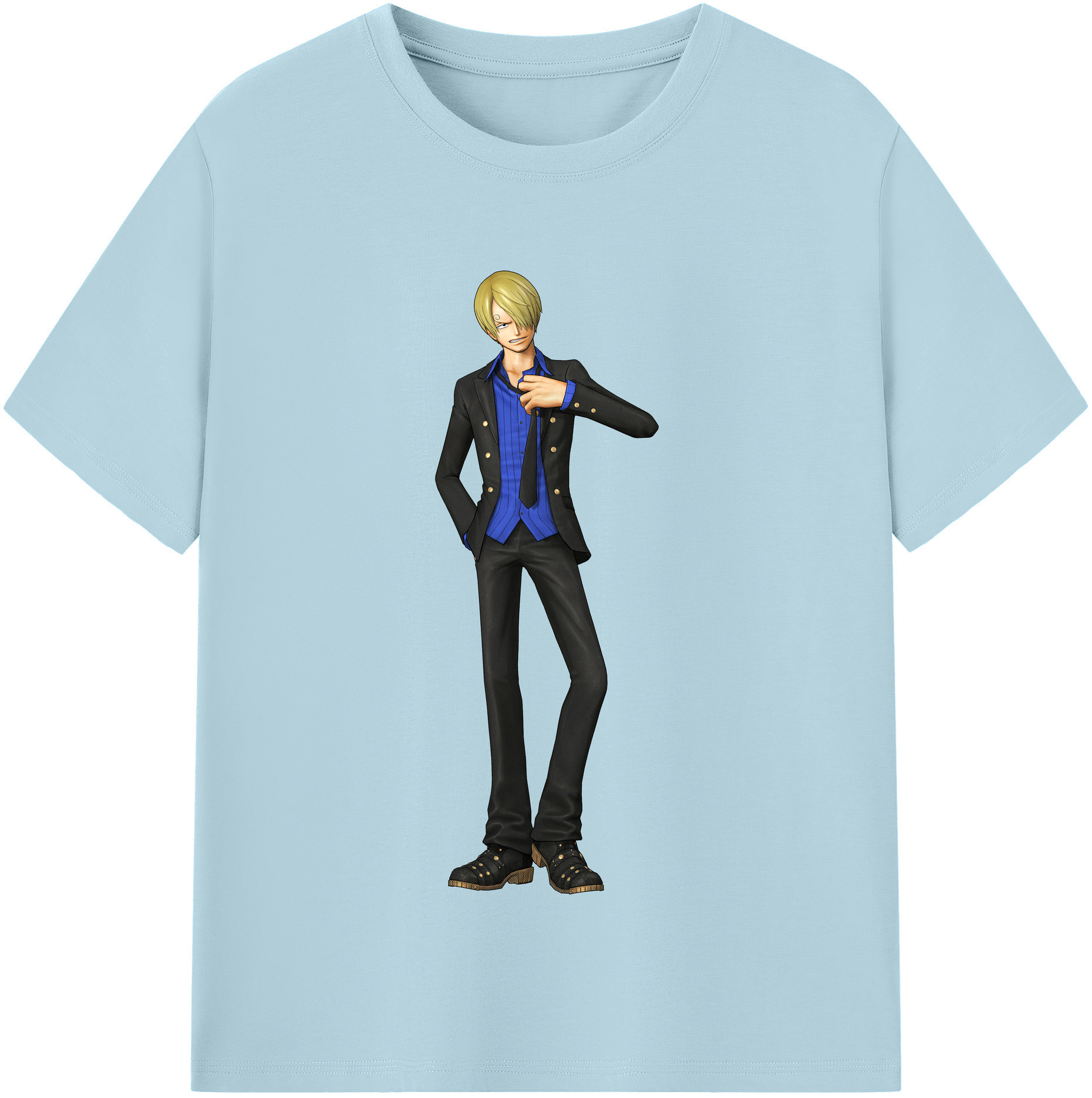 ワンピース サンジ ONE PIECE Sanji 綿100％半袖Tシャツ（フロントプリント）